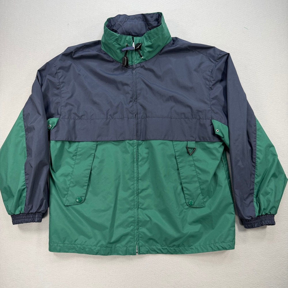 Vintage Boat U.S. XL Sailing Windbreaker Jacket Mens 90s Coastal Pull Out Hood